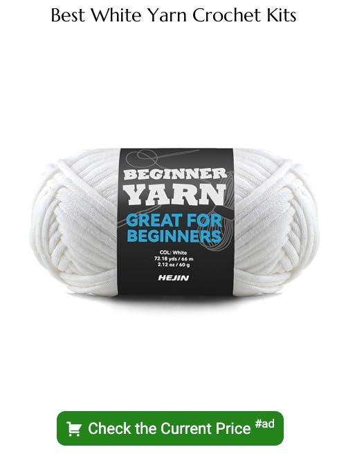 white yarn crochet kits