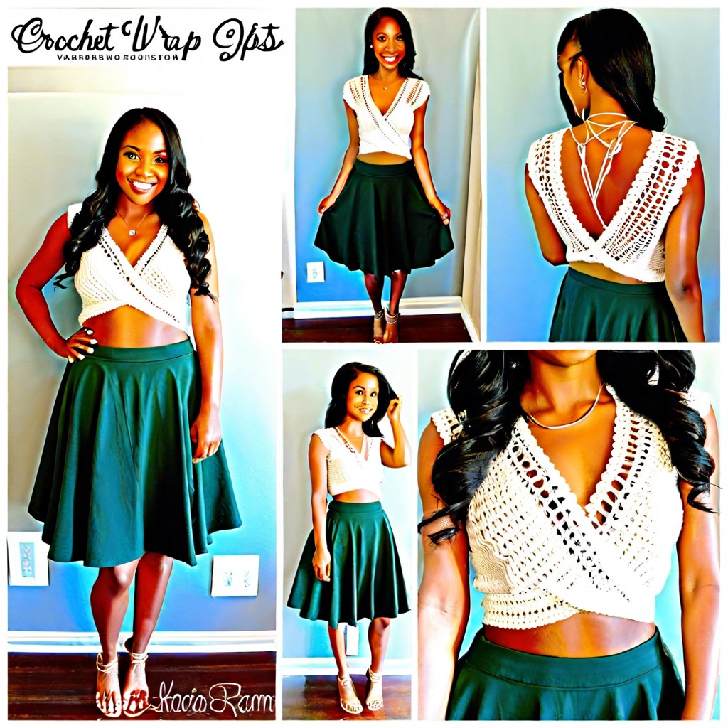 wrap top and circle skirt